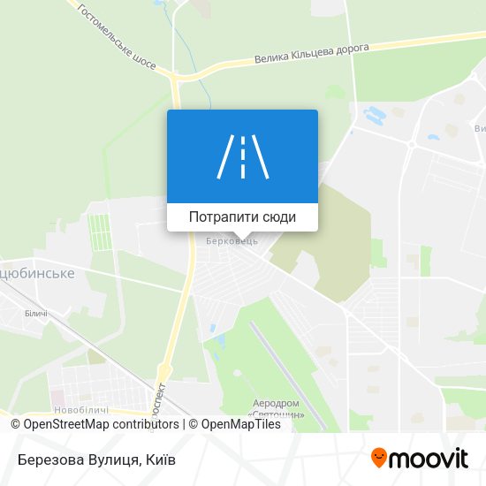 Карта Березова Вулиця