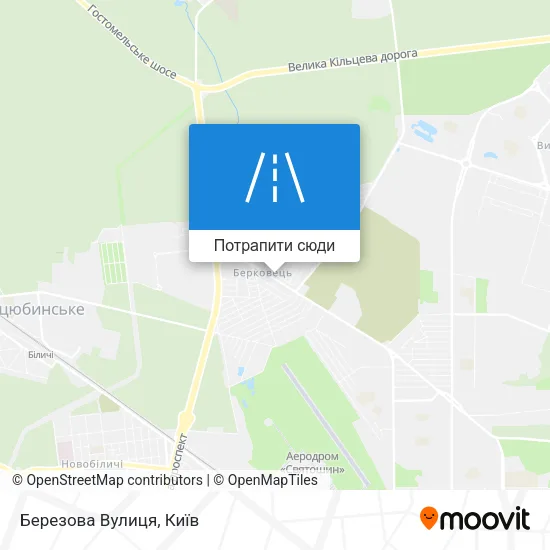 Карта Березова Вулиця