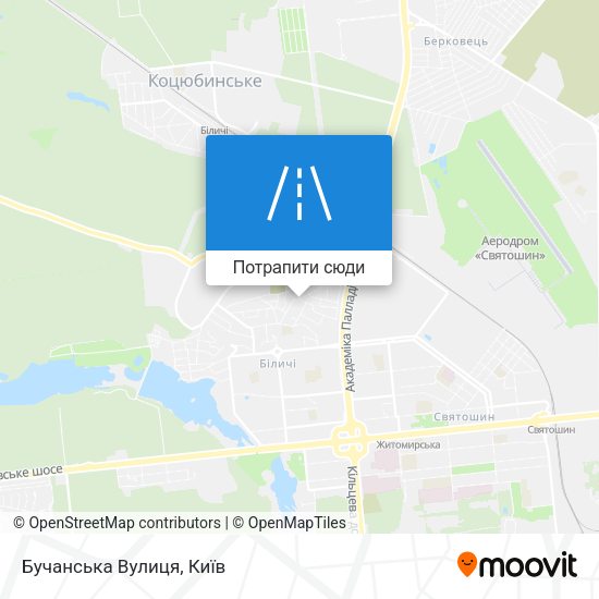 Карта Бучанська Вулиця