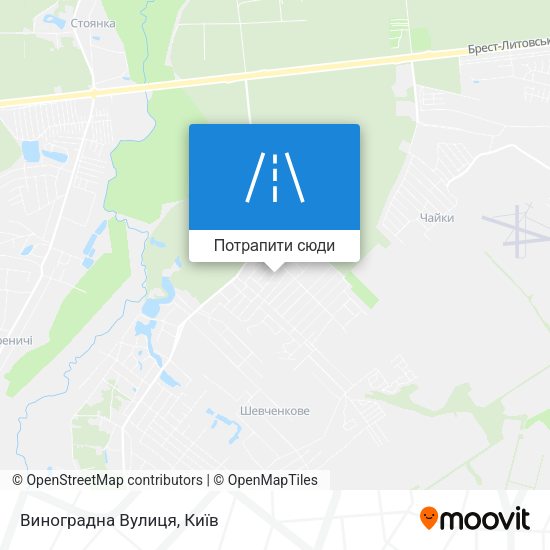Карта Виноградна Вулиця