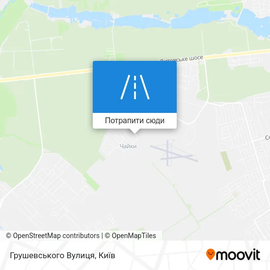 Карта Грушевського Вулиця