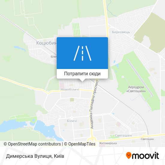 Карта Димерська Вулиця