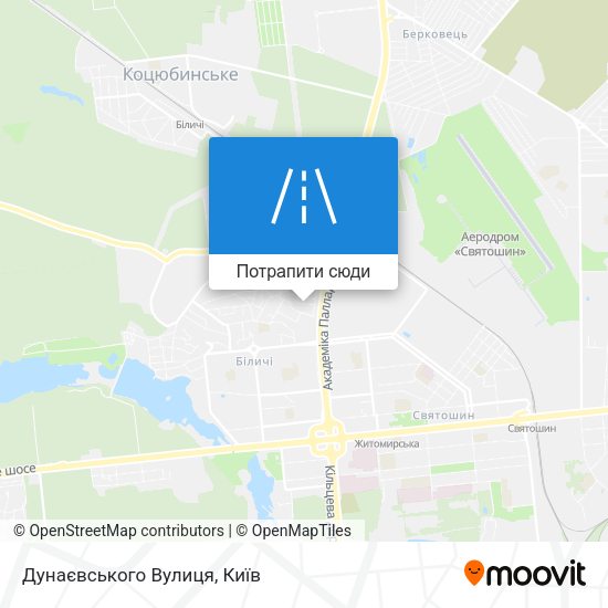 Карта Дунаєвського Вулиця