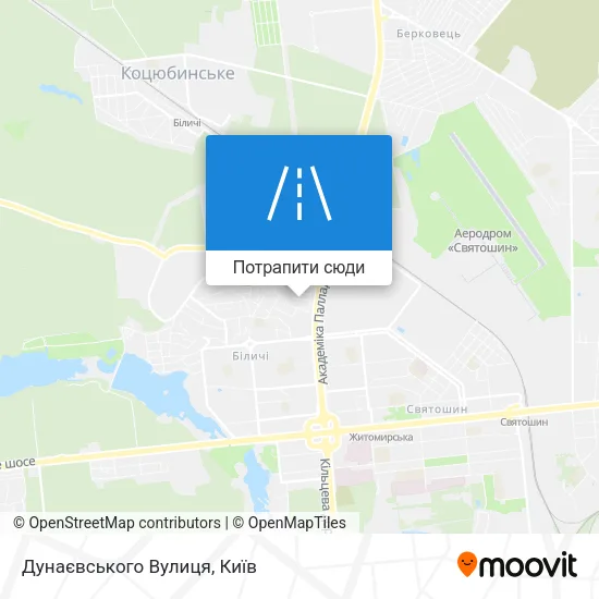 Карта Дунаєвського Вулиця