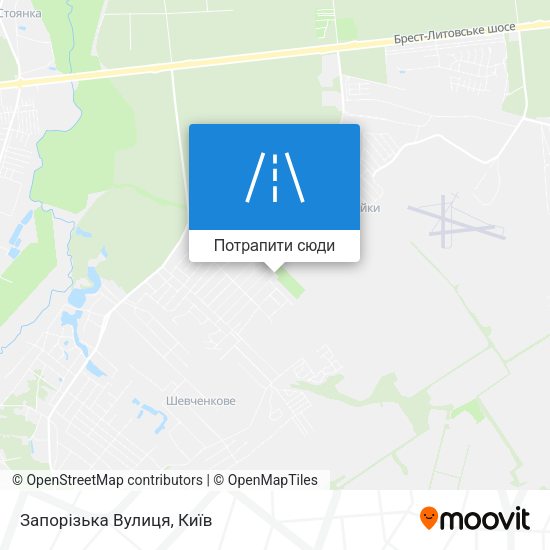 Карта Запорізька Вулиця
