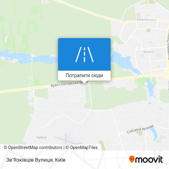 Карта Зв’Язківців Вулиця
