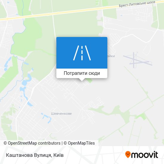 Карта Каштанова Вулиця