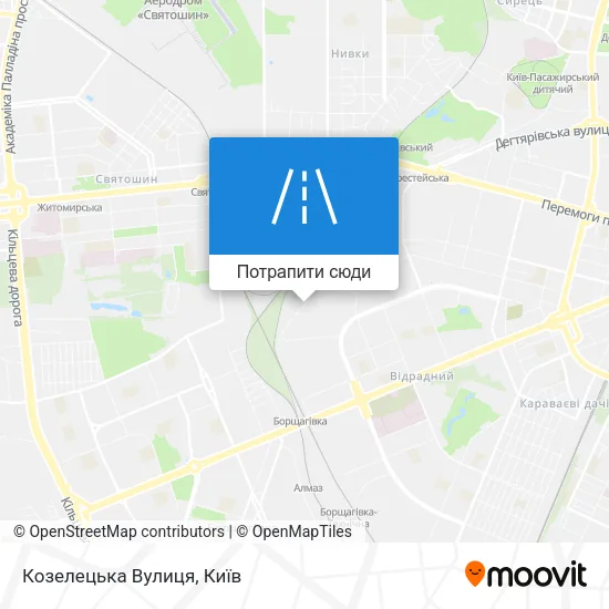 Карта Козелецька Вулиця