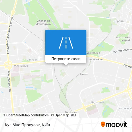 Карта Кулібіна Провулок