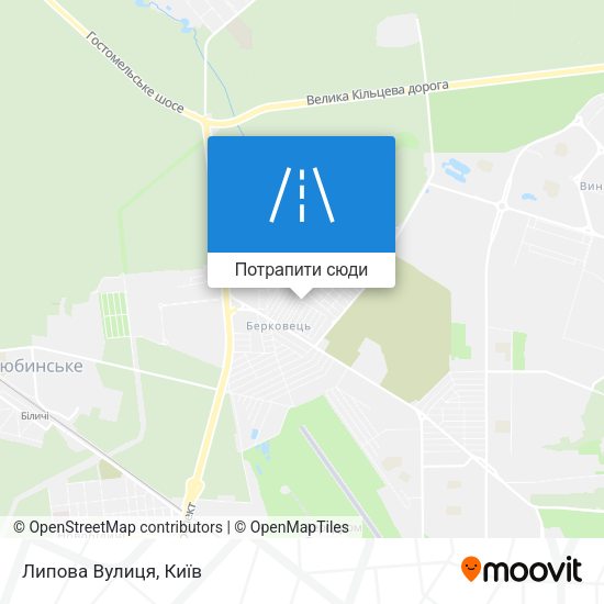 Карта Липова Вулиця