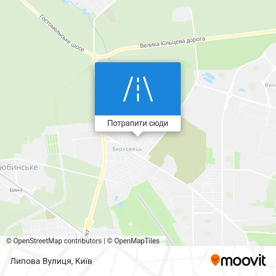 Карта Липова Вулиця