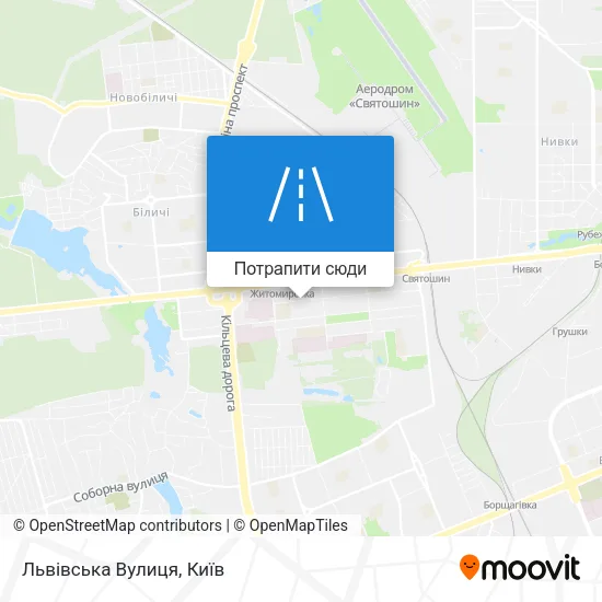 Карта Львівська Вулиця