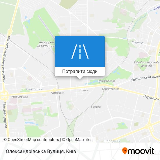 Карта Олександрівська Вулиця