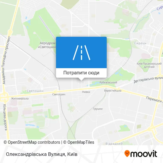 Карта Олександрівська Вулиця