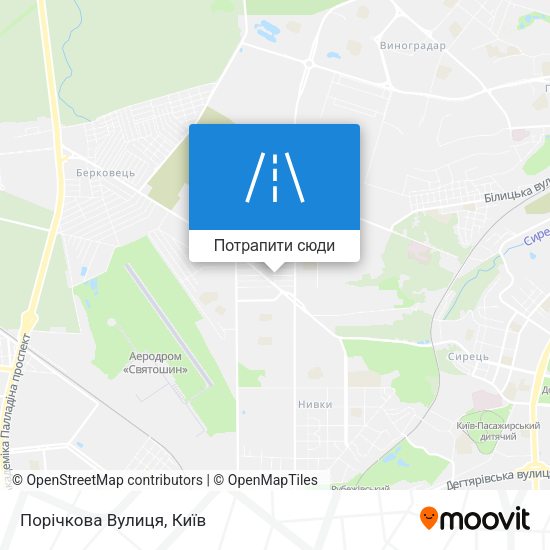 Карта Порічкова Вулиця