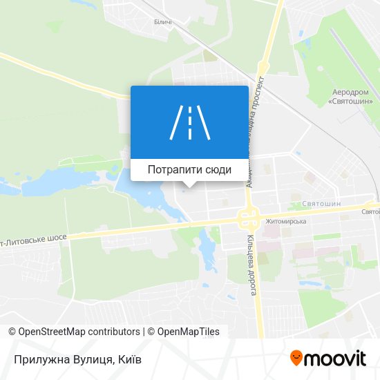 Карта Прилужна Вулиця