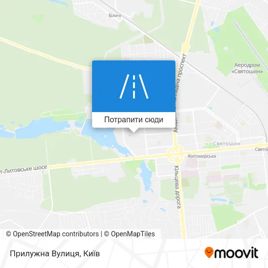 Карта Прилужна Вулиця