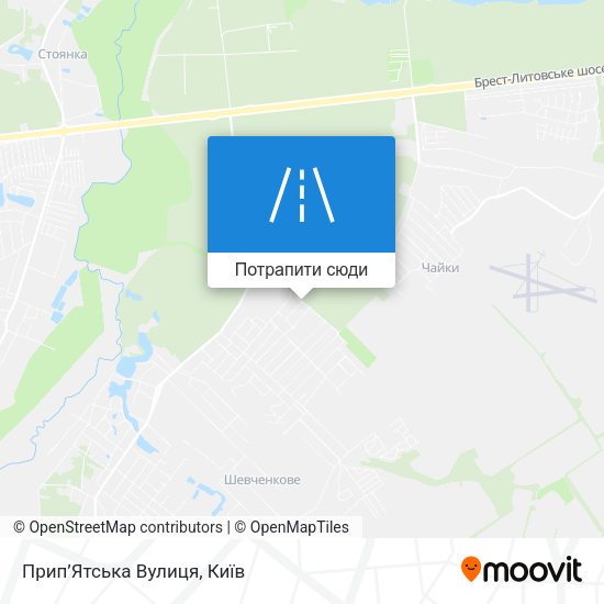 Карта Прип’Ятська Вулиця