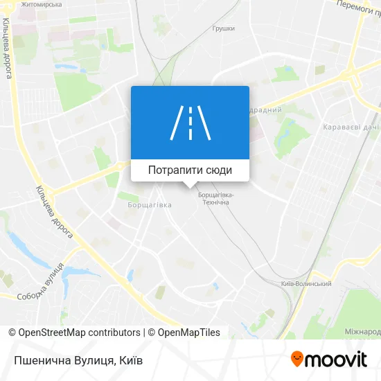 Карта Пшенична Вулиця