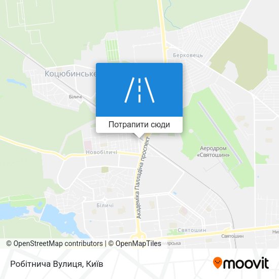 Карта Робітнича Вулиця