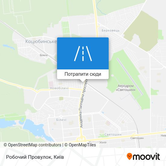 Карта Робочий Провулок