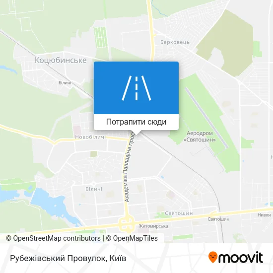 Карта Рубежівський Провулок
