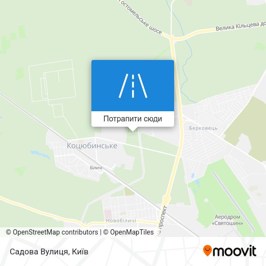 Карта Садова Вулиця