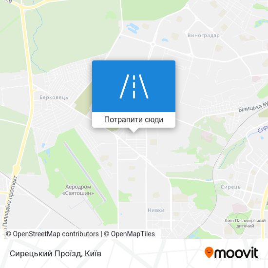 Карта Сирецький Проїзд