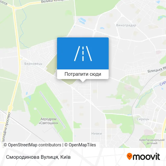 Карта Смородинова Вулиця