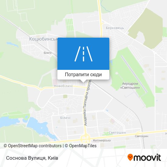 Карта Соснова Вулиця