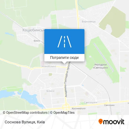 Карта Соснова Вулиця