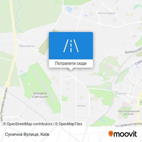 Карта Сунична Вулиця