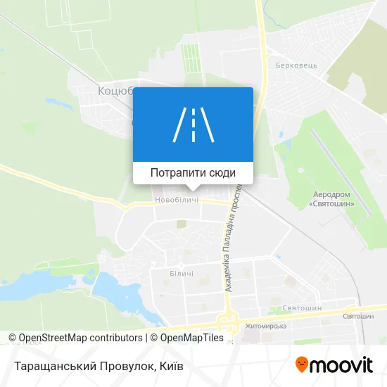Карта Таращанський Провулок