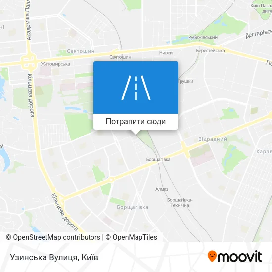 Карта Узинська Вулиця