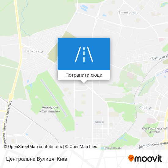 Карта Центральна Вулиця