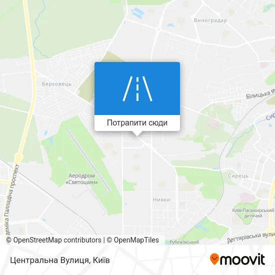 Карта Центральна Вулиця