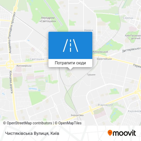 Карта Чистяківська Вулиця