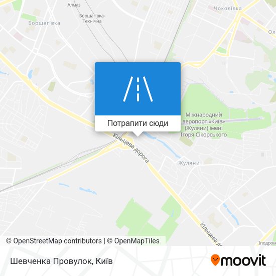 Карта Шевченка Провулок