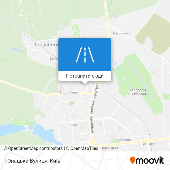 Карта Юнацька Вулиця