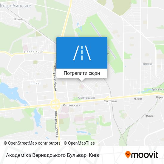 Карта Академіка Вернадського Бульвар