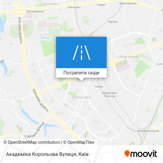 Карта Академіка Корольова Вулиця