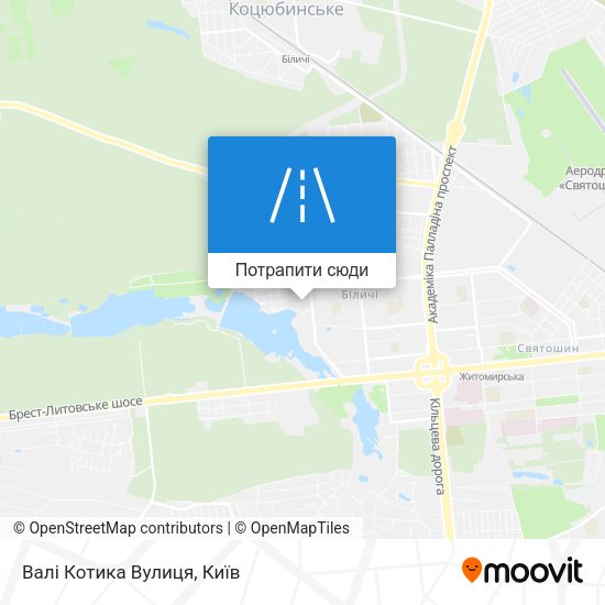 Карта Валі Котика Вулиця