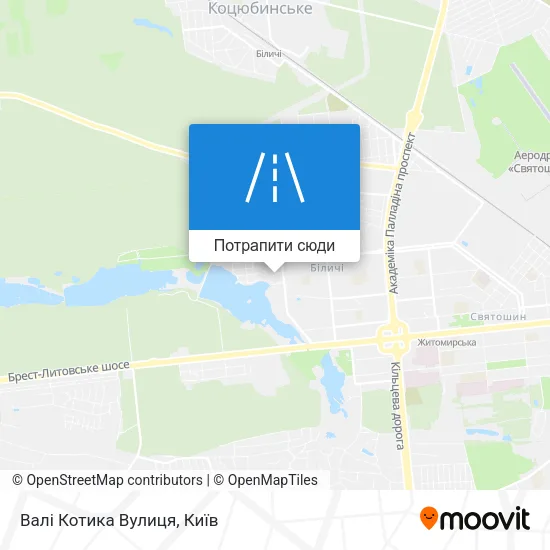 Карта Валі Котика Вулиця