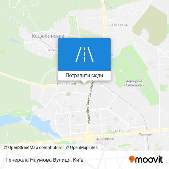 Карта Генерала Наумова Вулиця