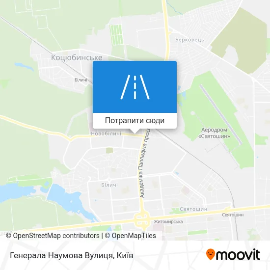 Карта Генерала Наумова Вулиця