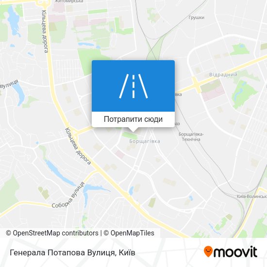 Карта Генерала Потапова Вулиця