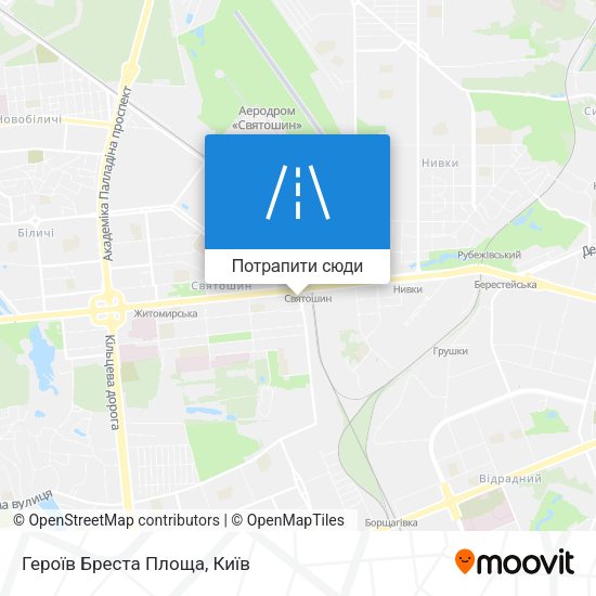 Карта Героїв Бреста Площа