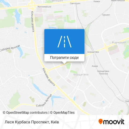 Карта Леся Курбаса Проспект