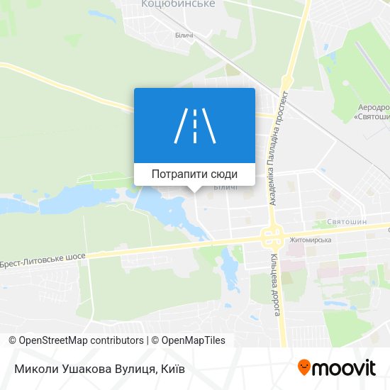 Карта Миколи Ушакова Вулиця