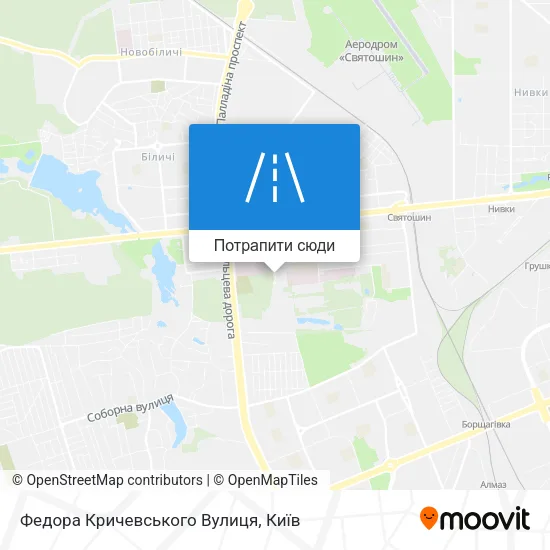 Карта Федора Кричевського Вулиця